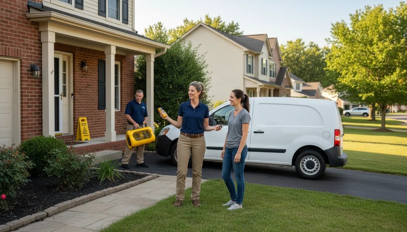 Residential water damage restoration in Dunbar, NE